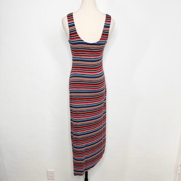 Bailey 44 Luca Maxi Dress Multicolor Striped Ruched Anthro Boho Preppy Size S - Picture 8 of 12